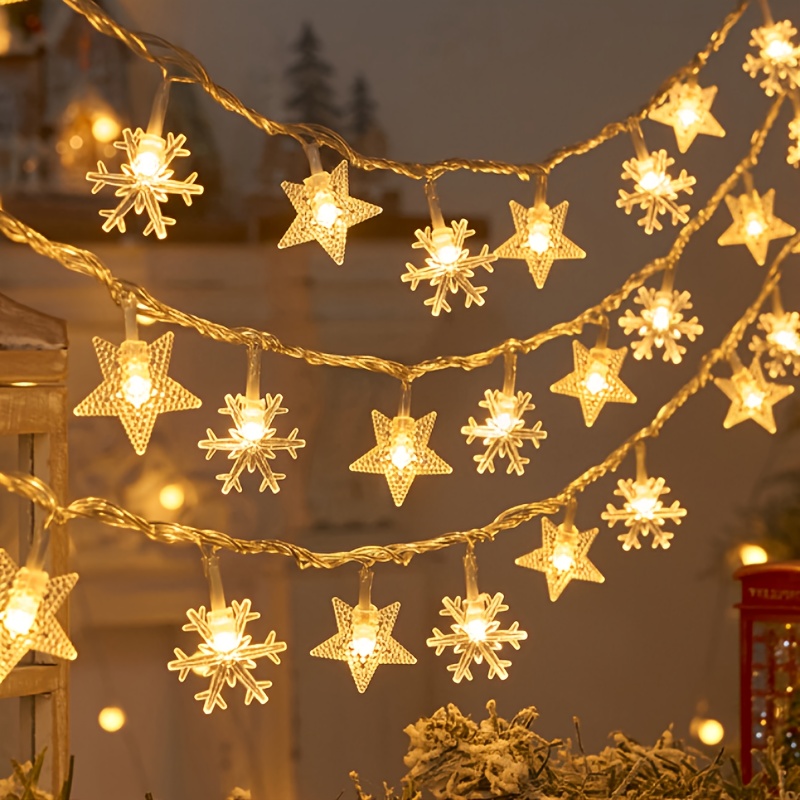 Guirlande lumineuse de Noël à LED boule de neige étoile - Temu Luxembourg