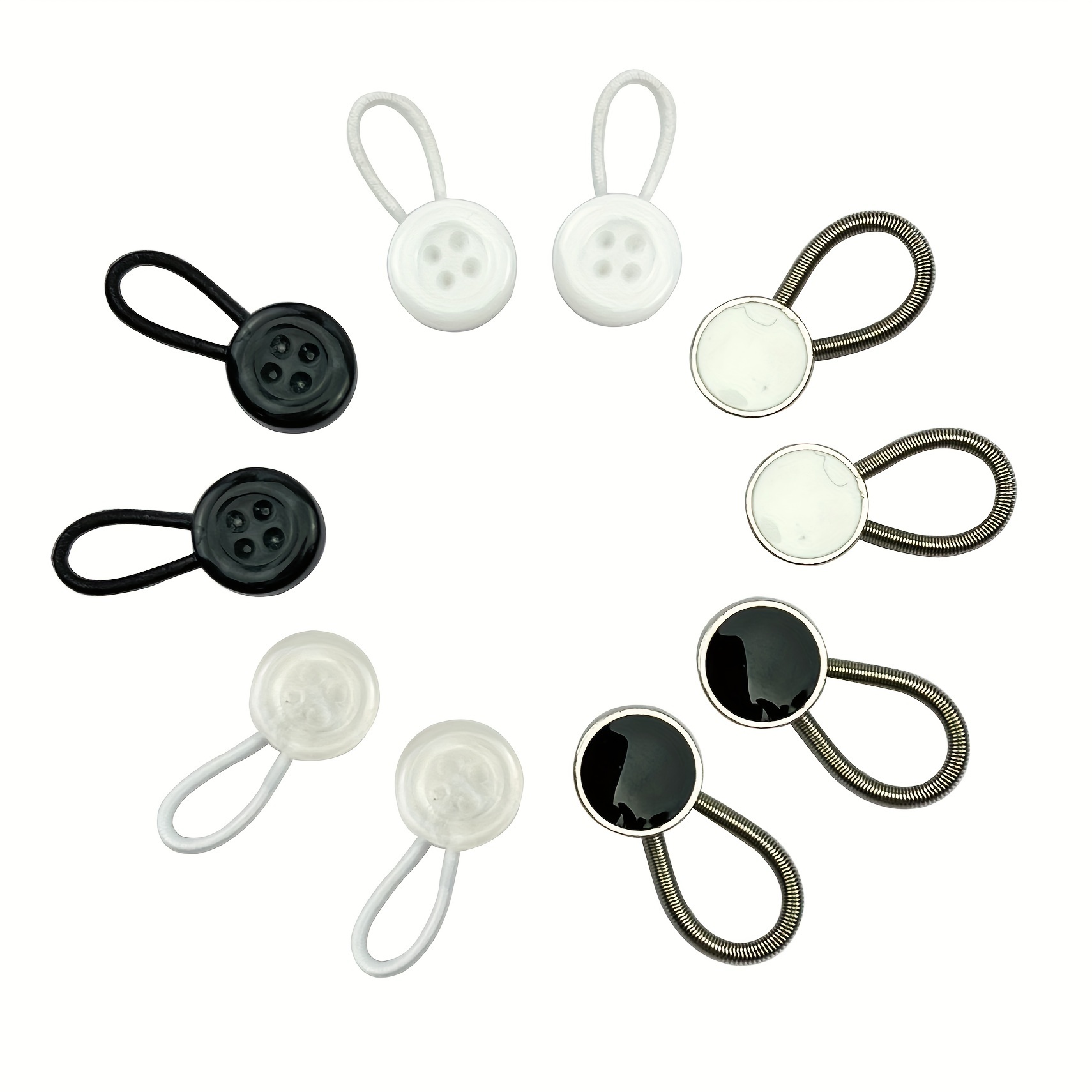 Men's Multifunctional Elastic Collar Extender Formal Shirt Collar Extender  White and Black Spring Adjustment Buttons - AliExpress