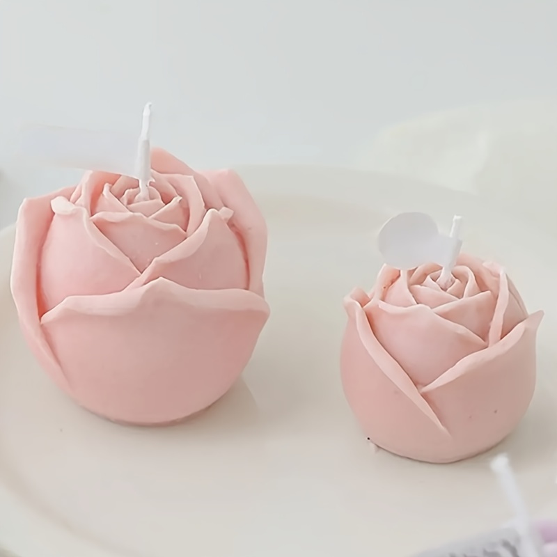 

1pc Rose Silicone Mold Diy Handmade Candle Mold Clay Resin Mold Rose Decoration Supplies Silicone Wax Products Mold