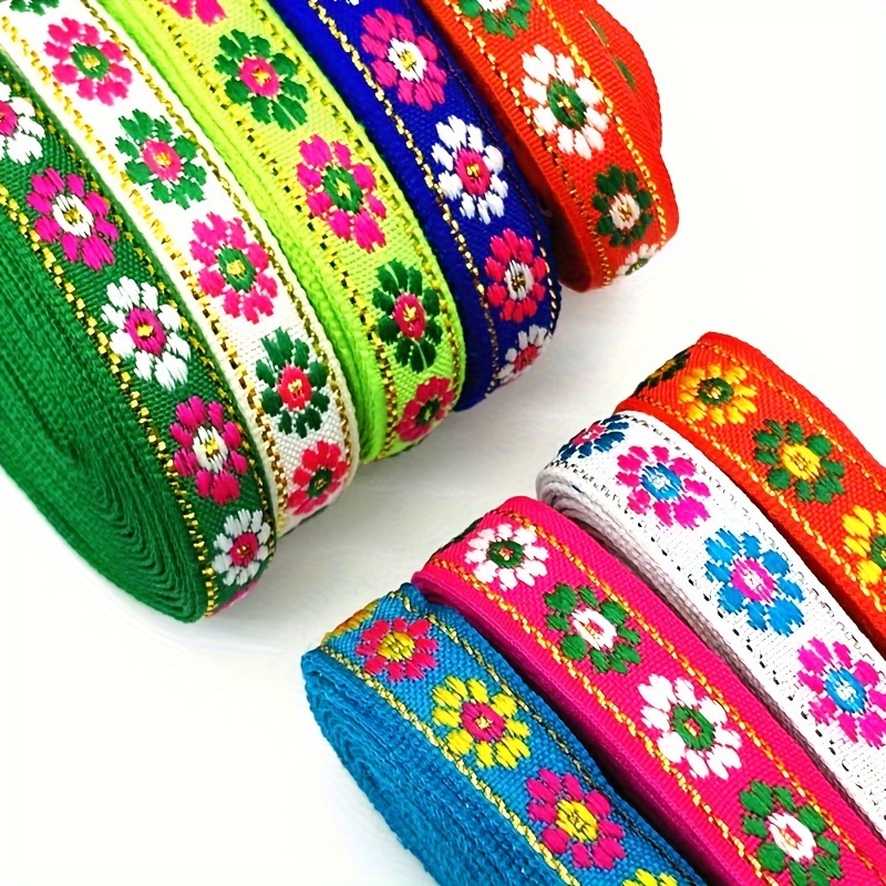 6 Yards Apparel Sewing Fabric Trim Cotton Crocheted Lace Fabric Ribbon  Handmade Boho Lace Ribbons for Crafts Accessories