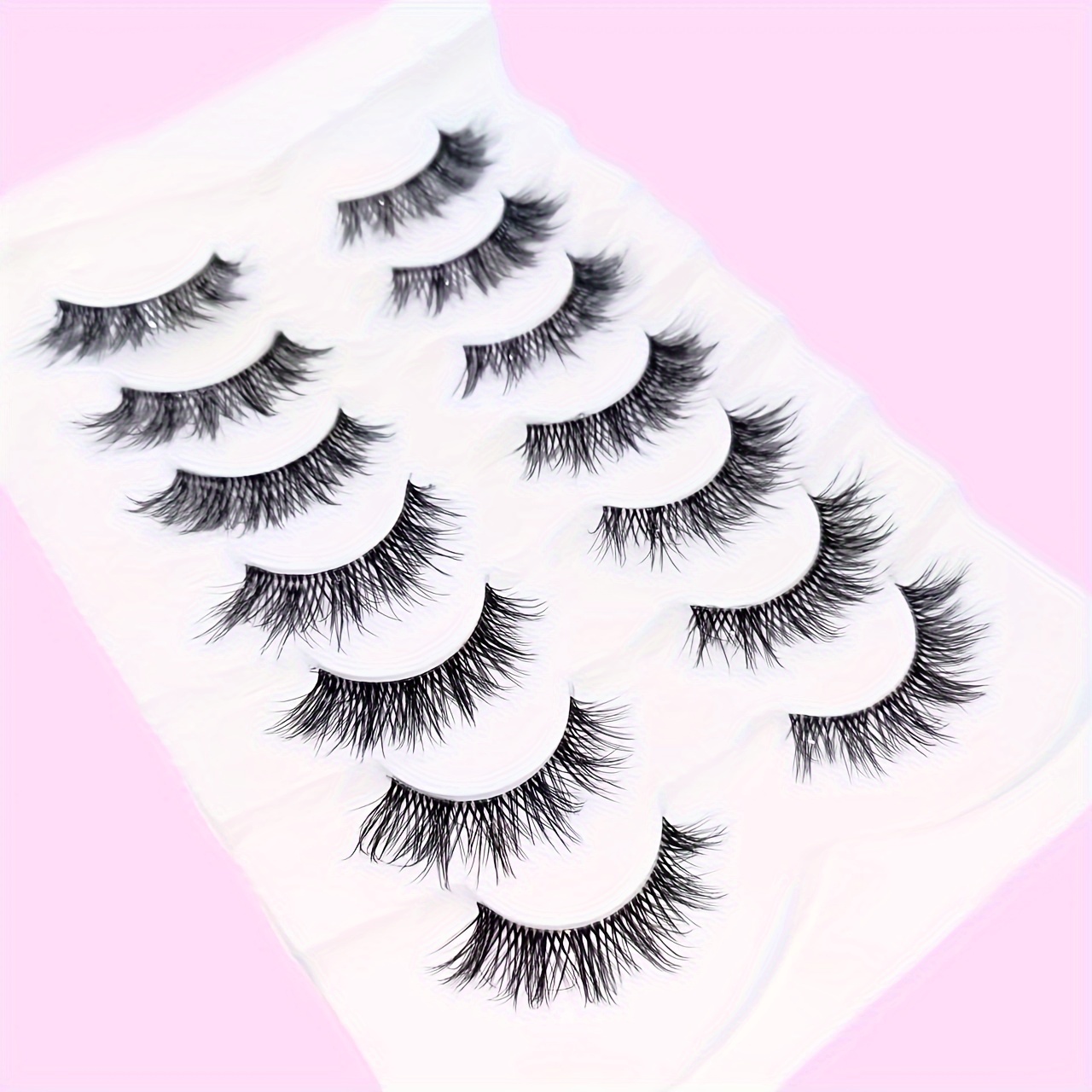 False Eyelashes Fluffy Faux Mink Lashes Wispy Fairy Cat Eye Lashes