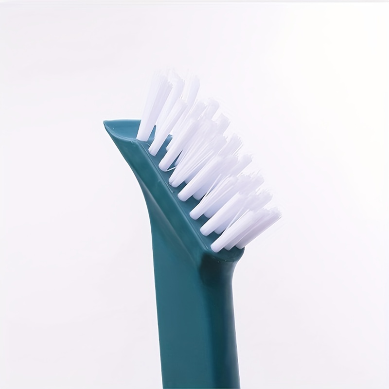 1pc Blue 2-in-1 Gap Cleaning Brush With Tweezers