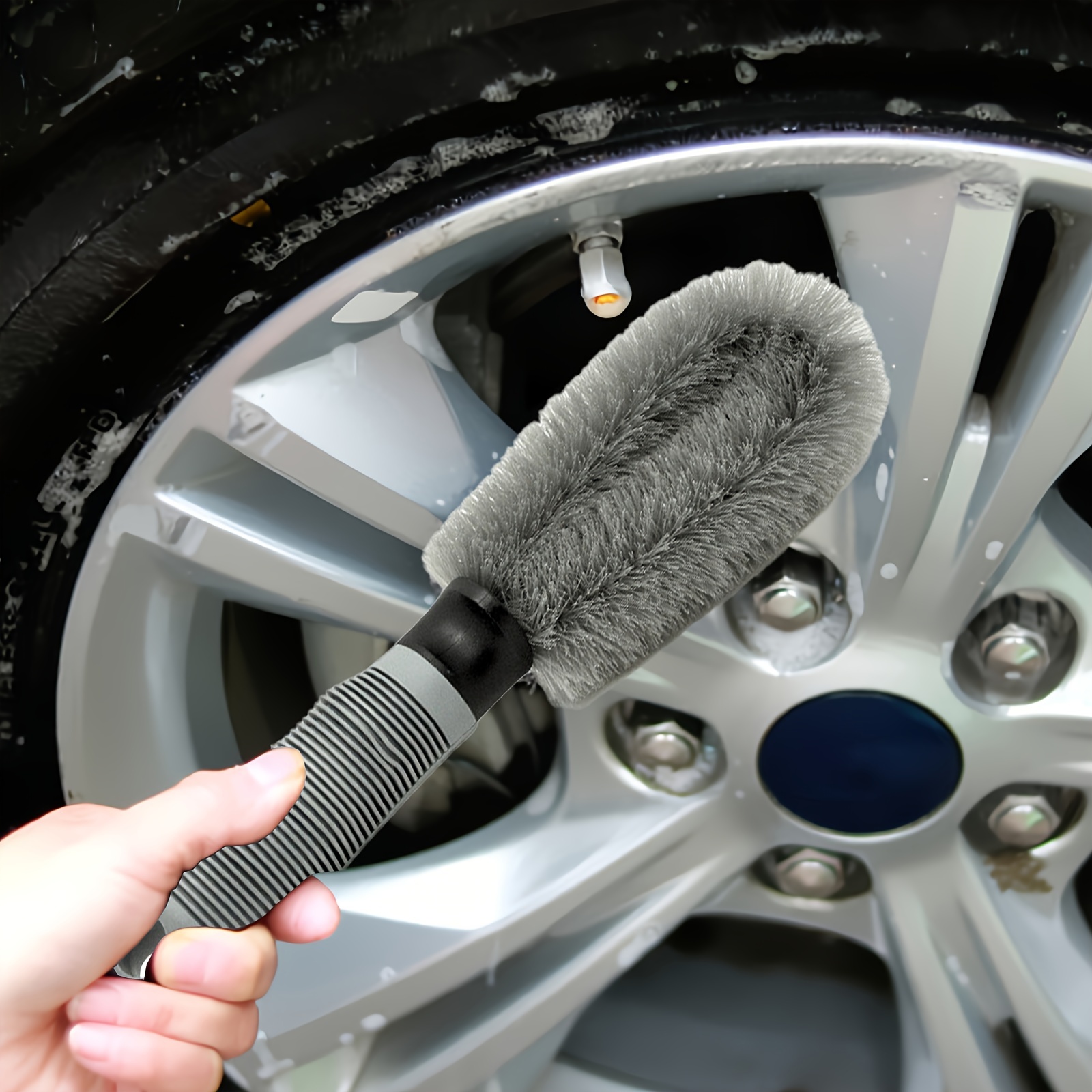  CIYODO Cepillo para neumáticos de coche, cepillo de pintura,  limpiador de llantas, cepillo de motocicleta, herramienta de limpieza de  cepillo de neumáticos de automóvil, cepillo de microfibra para ruedas,  cepillo de