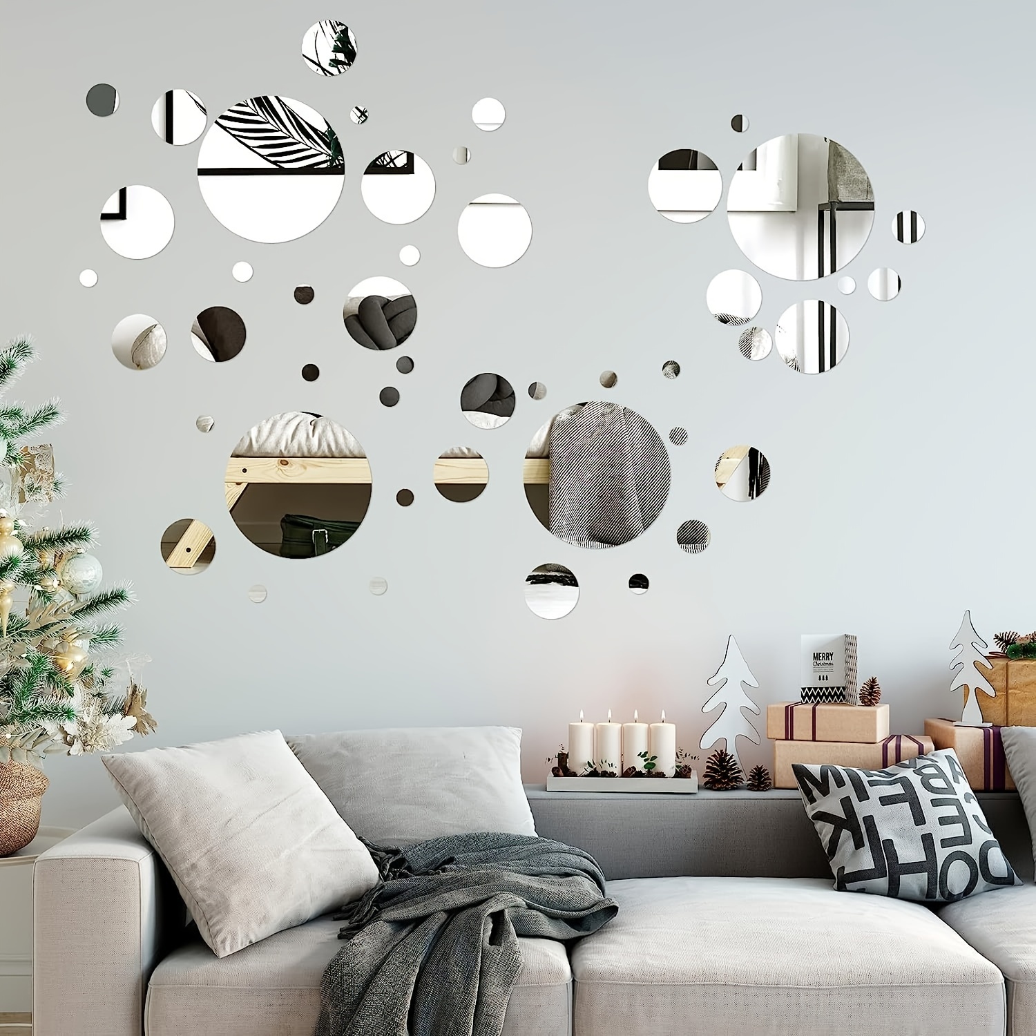 3d Diamond Mirror Wall Sticker Diy Living Room Bedroom Decor - Temu