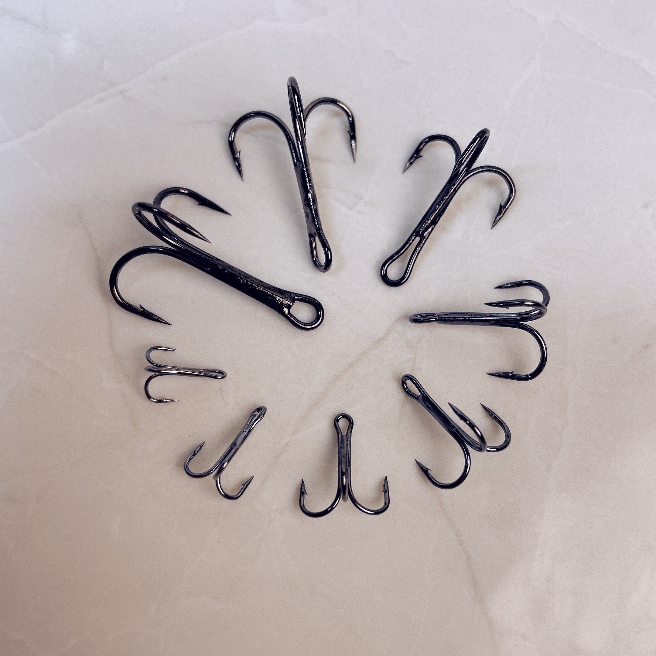 30pcs Barbed Fishing Hooks, Treble Hooks For Spear Fish, Outdoor Fishing  Tackle