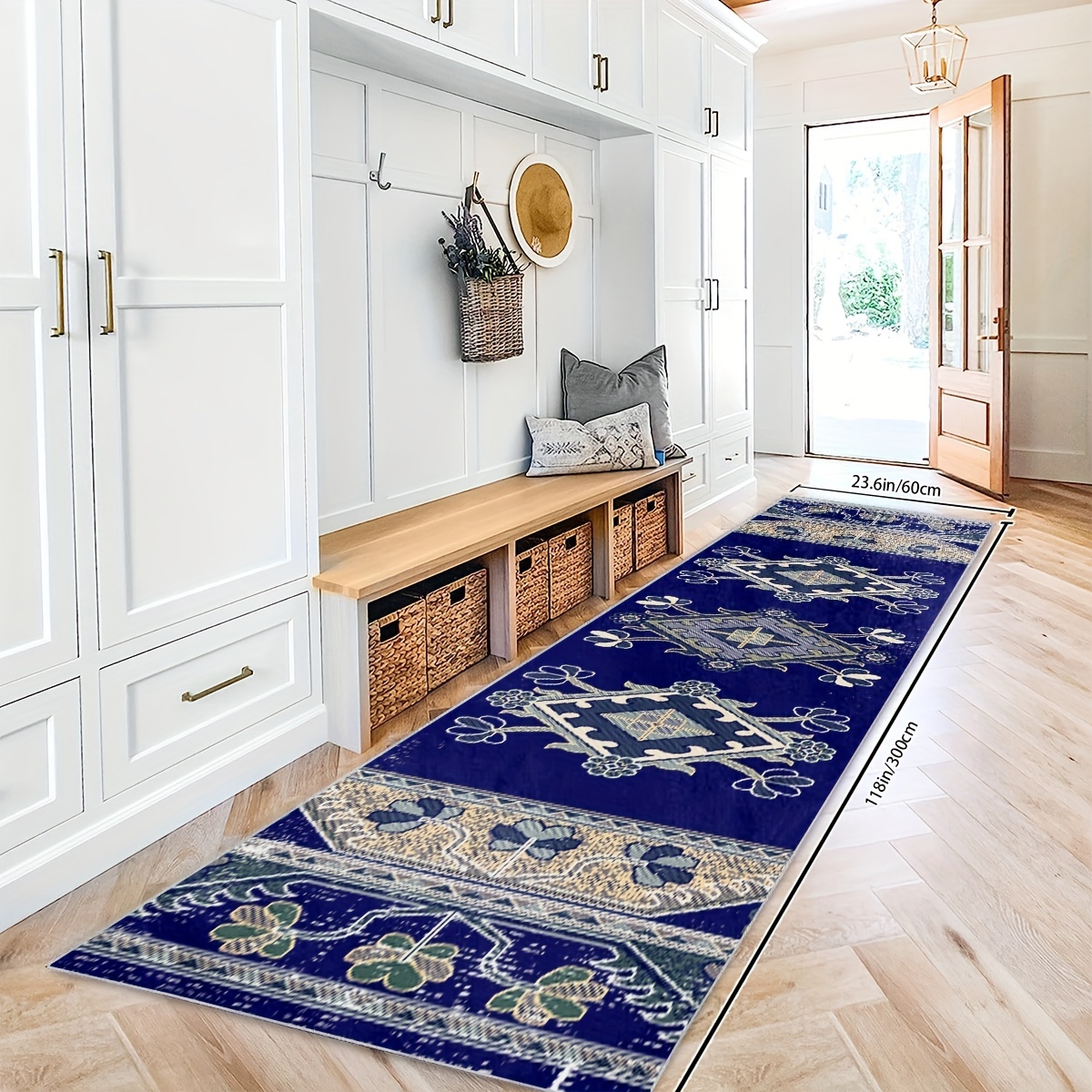 Morocco Print Kitchen Carpet Mat Geometric Runner Rug For Bedroom