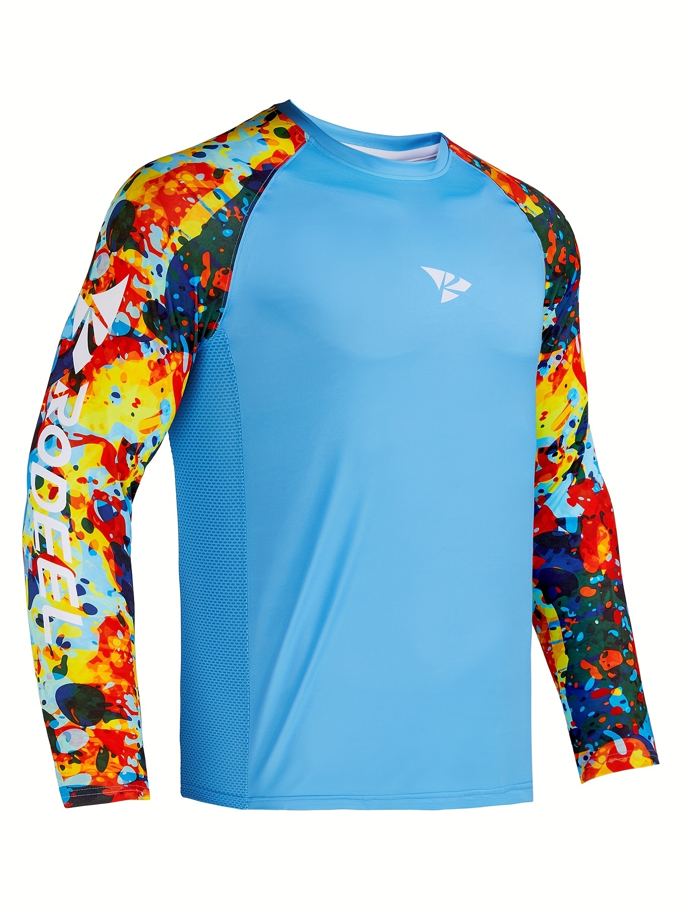 ZENGVEE 3 Pack Men's Sun Protection Long Sleeve Fishing Shirts UPF 50+  Quick Dry Swim Shirts Rash Guard for Men  Hiking,Athletic,Running,Workout,Outdoor Shirts(0618-Haze Blue White Gray-S)