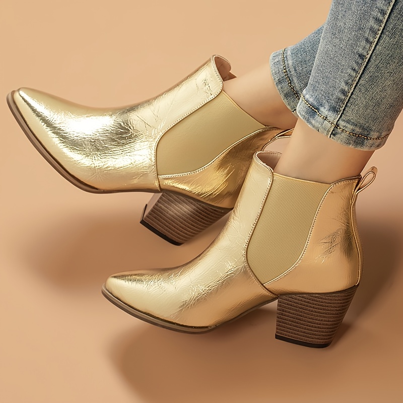 Gold best sale short boots