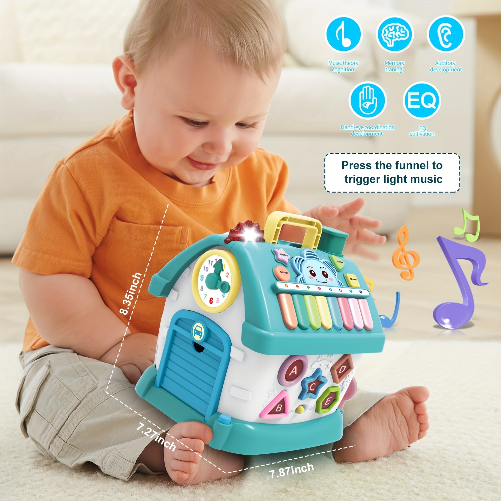 interactive educational toy house plastic learning Temu
