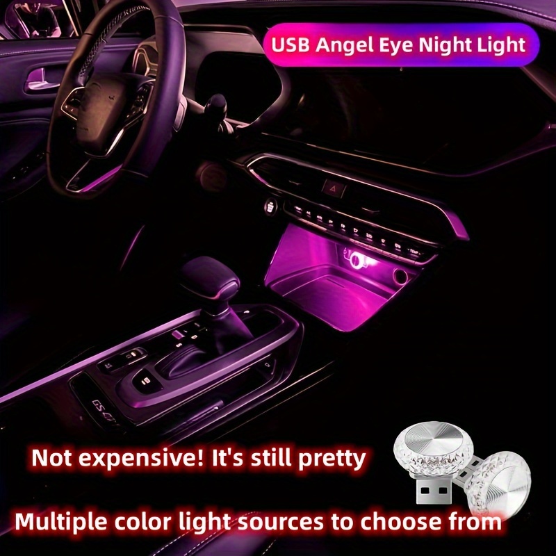 Lumière D'ambiance LED, 2pcs Lampe de Toit USB pour Voiture Atmosphère Ciel  étoilé Lumière LED