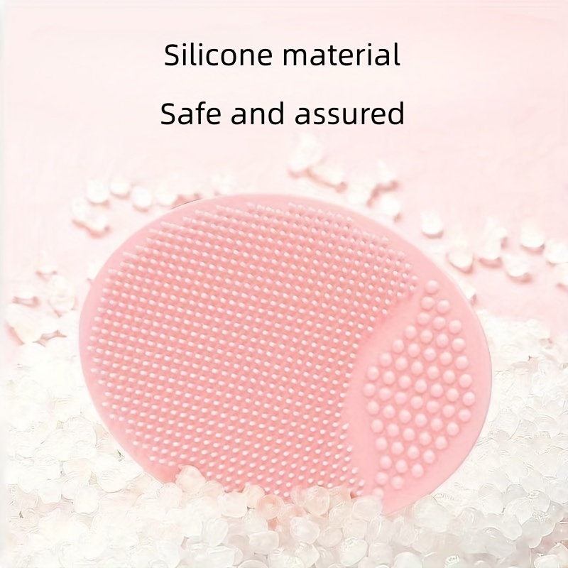 2pcs Silicone Face Cleansing Brush Handheld Scrubber For Massage Pore Cleansing
