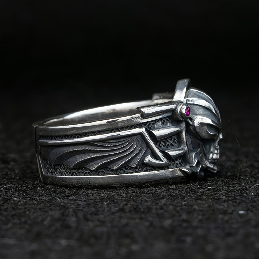 Men's Punk Style Skull Zirconia Ring Jewelry Gift