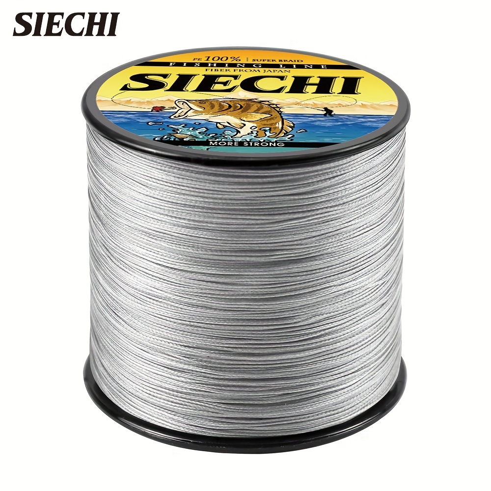 SIECHI 11811.02inch/328yds 4 Strands Braided PE Fishing Line, Smooth  Wear-resistant Fishing Main Line, Fishing Tackle