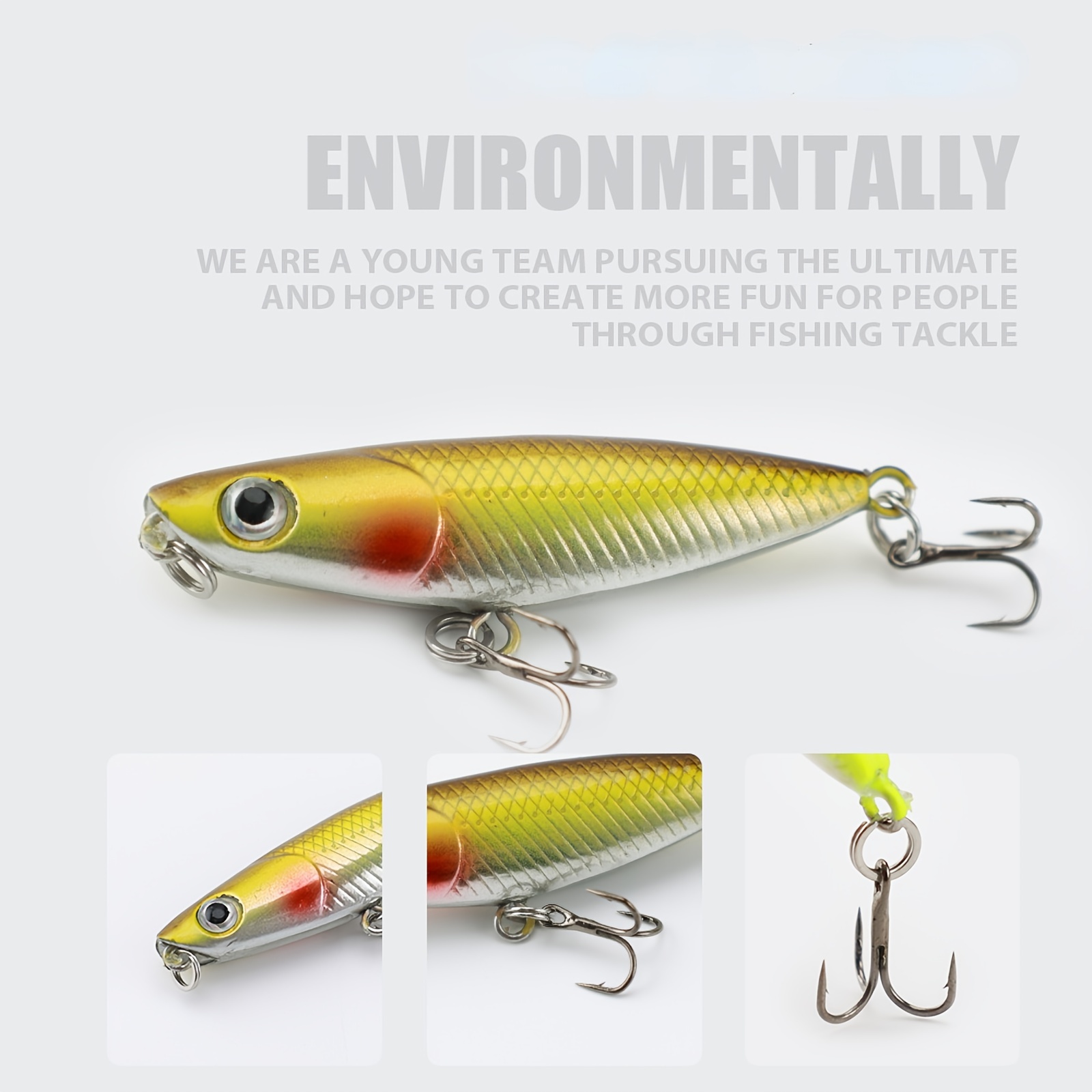 Zigzag Dog Pencil Wobbler Hard Bait Small Floating Steel - Temu