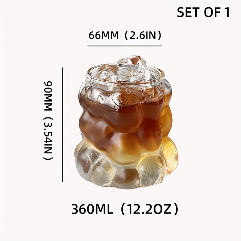 Wavy Glass Cup, High Borosilicate Glass Water Cup, Heat Resistant Iced Coffee  Cups, Stylish Drinking Cups, Summer Winter Drinkware - Temu Spain