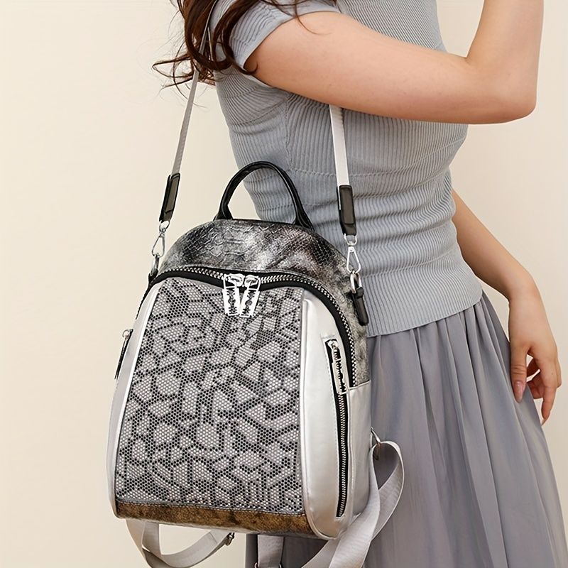 Fashion Rhinestone Backpack Purse, Women's Two-way Shoulder Bag, Casual  Travel Schoolbag With Shoulder Strap - Temu