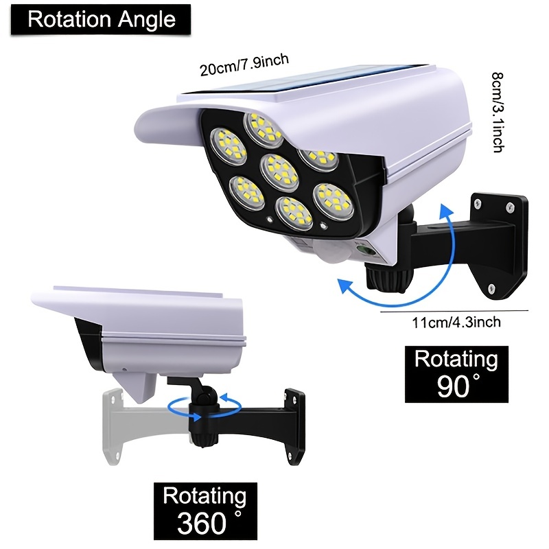 Luz Solar Exterior, Foco de 77 LED-COB Lámpara con Sensor de Movimiento,  Impermeable IP65 Jardín, Patio 