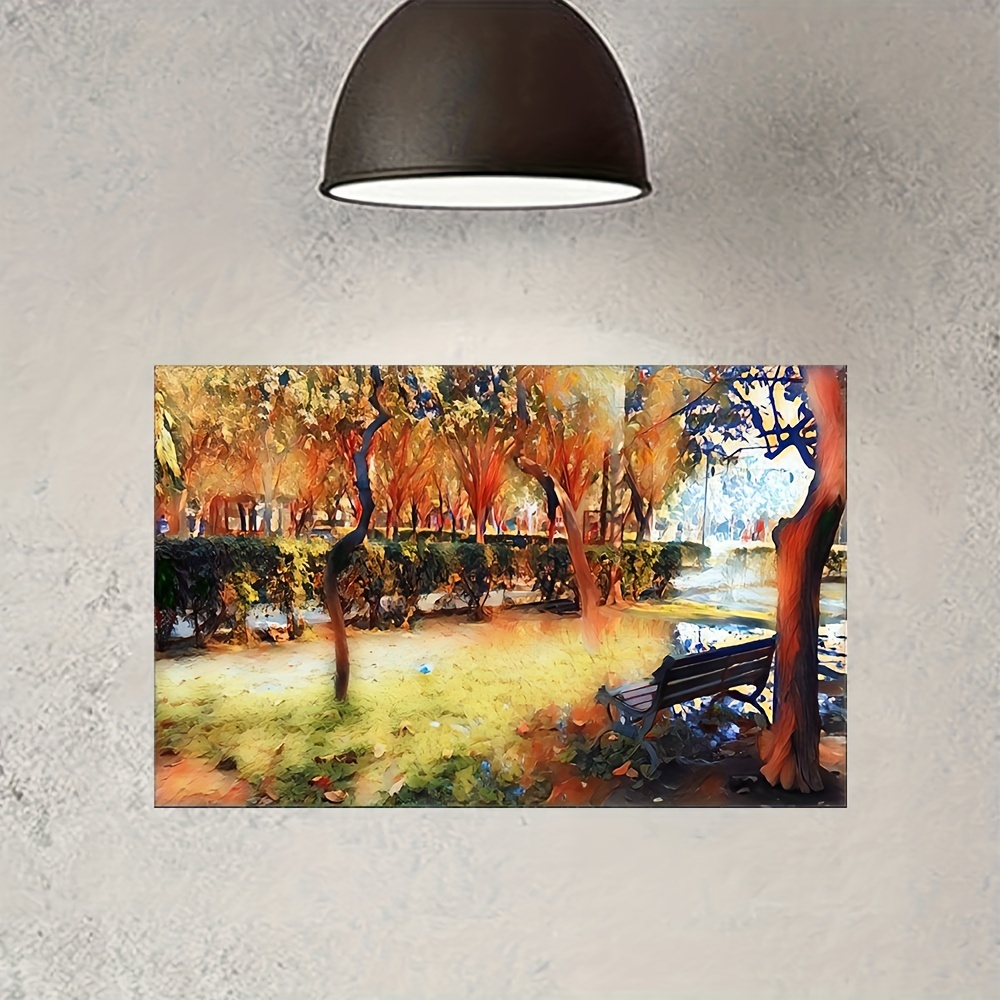 1pc Poster In Tela, Panchina Del Parco, Opere Di Afremov, Coppia Che  Cammina Sotto La Pioggia, Arte Da Parete Per Soggiorno, Camera Da Letto,  Decorazione Per Pareti Della Stanza Dei Bambini, Decorazione