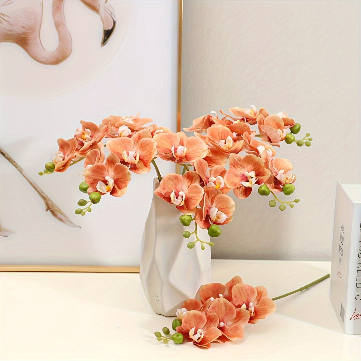 1 Pz Fiori Artificiali Phalaenopsis, Fiori Orchidea Finti Piante A Stelo  Larredamento Estetico Stanza E Decorazione Casa, Risparmia Denaro Temu