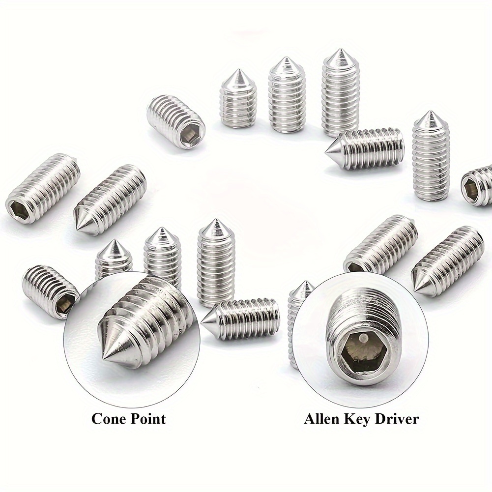 20pcs Hex Headless Screws Fixing Screw Kit