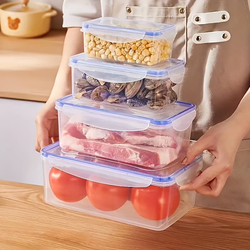 Airtight Rectangular Food Storage Container, Refrigerator Rectangular  Fresh-keeping Boxes, Microwave Heat-resistant Plastic Lunch Box, Meal Box,  Fruit Sealed Storage Box, Transparent Food Storage Container, Cheese Box,  Kitchen Stuff - Temu