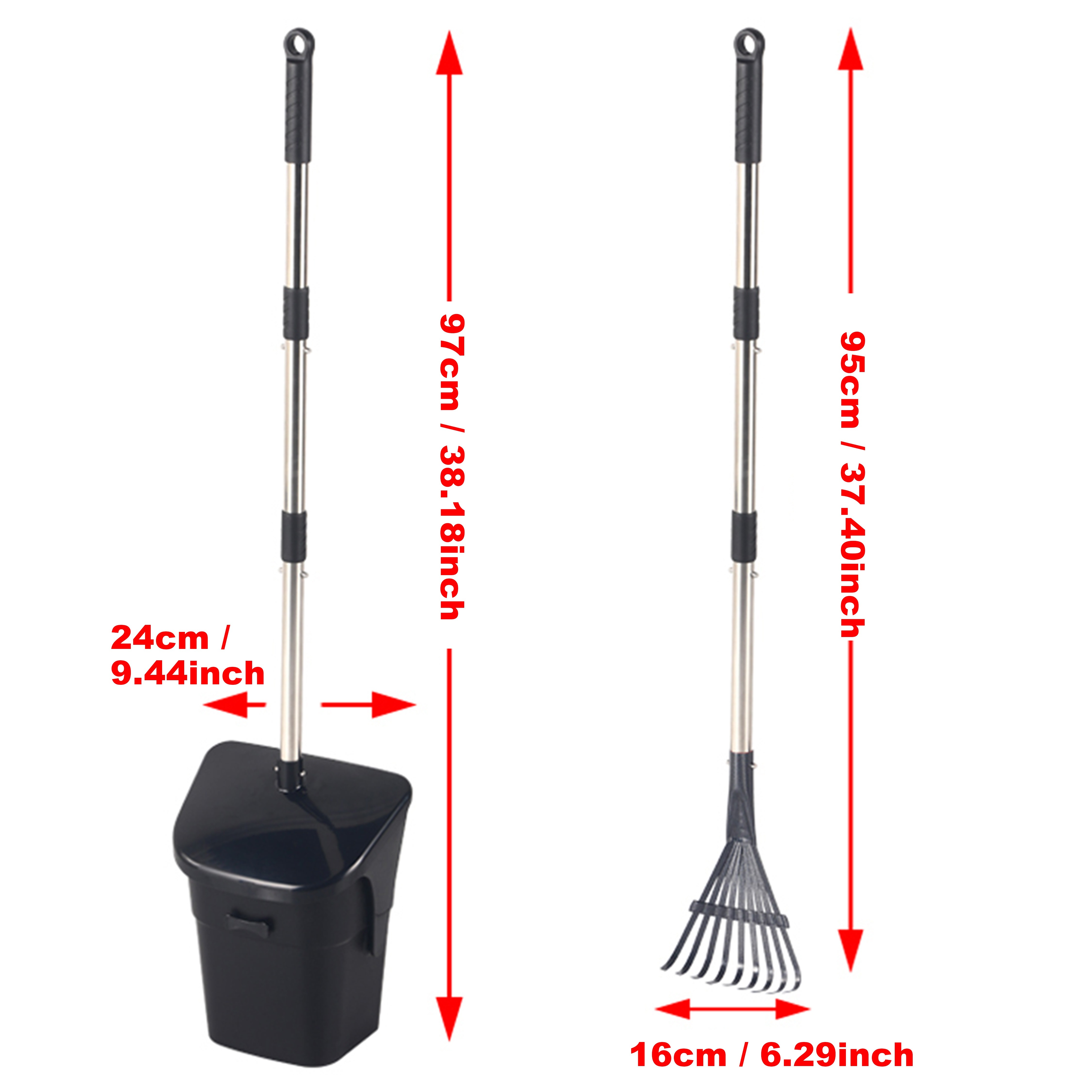 Dog Pooper Scooper Long Handle Foldable Poop Scoop Poop Waste Pick Up Pet Supplies