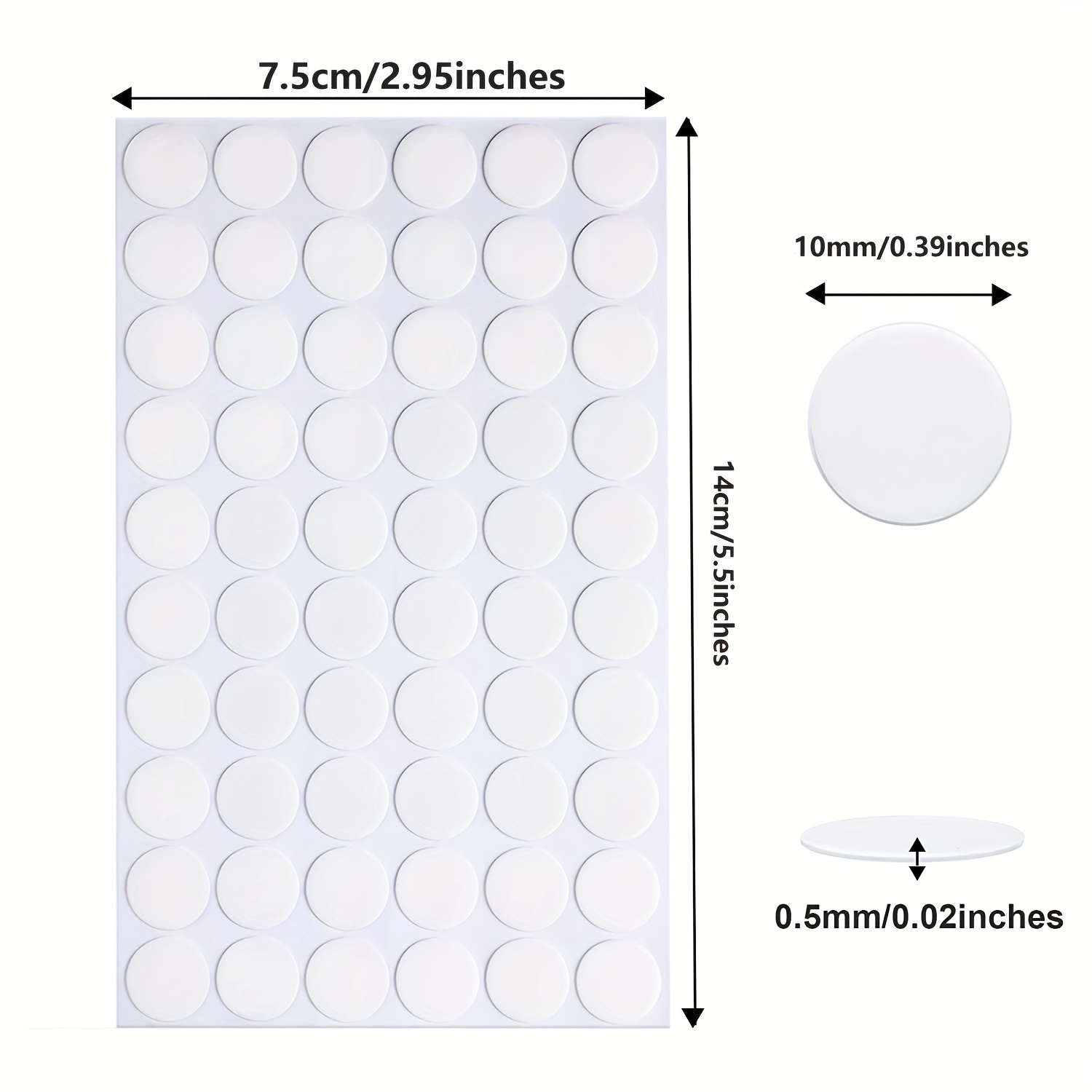 Transparent Dot Sticker Self Adhesive Fastener Tape Dots - Temu