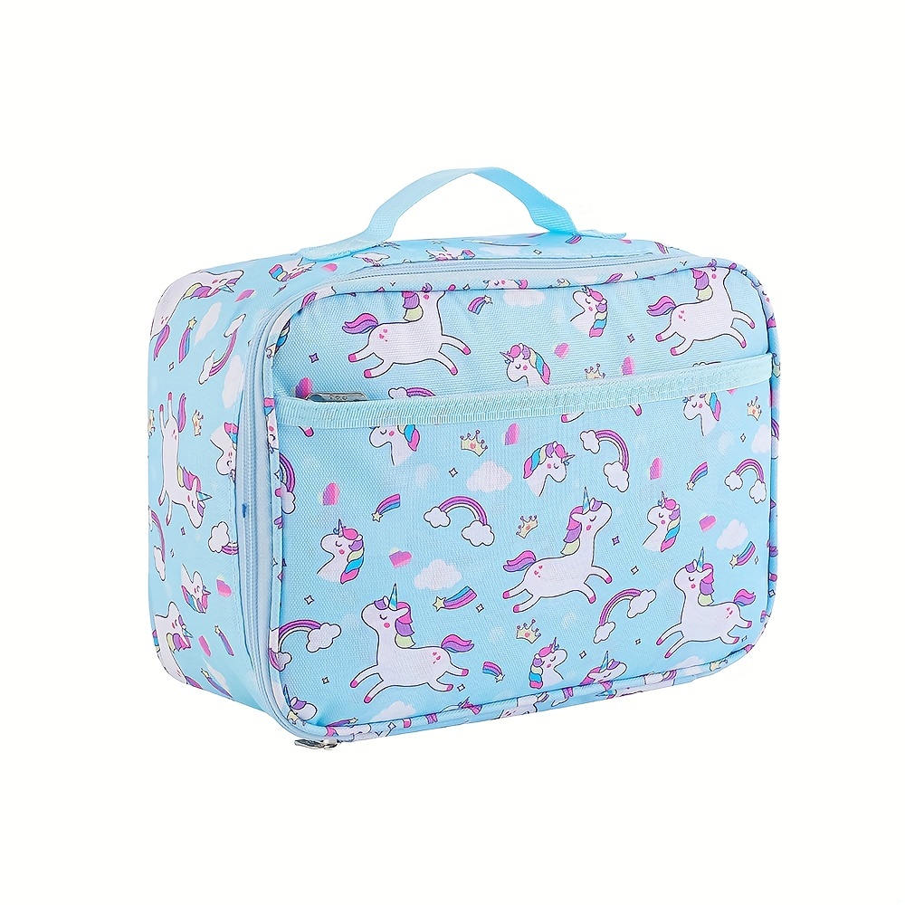 Unicorn printed Insulated Lunch Bag Perfect For Kids' Back - Temu