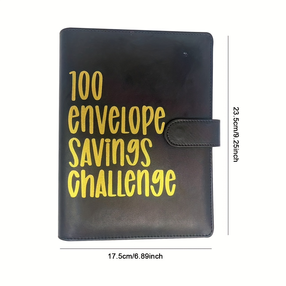 Carpeta de desafíos de ahorro de dinero con 100 sobres, carpeta de desafíos  de ahorro, manera fácil y divertida de ahorrar $5,050, carpeta de