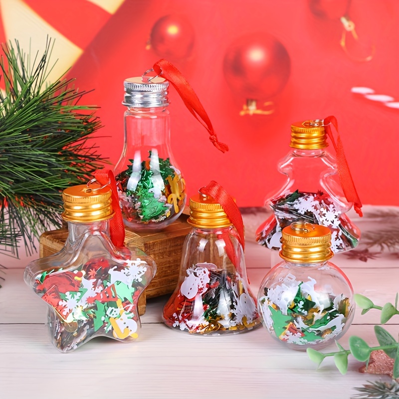 Fillable Light Bulb Shaped Christmas Ornaments Plastic Candy - Temu