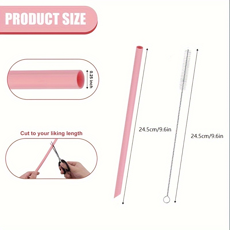 Straw, Stainless Steel Straw, Anti Lip Wrinkle Straw, Straw With Cleaning  Brush, Reusable Straw For Milk Water Cocktail Drinking, Decorative Straw  For Festival Party Wedding Cocktail Bar Beach, Thanksgiving Chrismas  Halloween Party