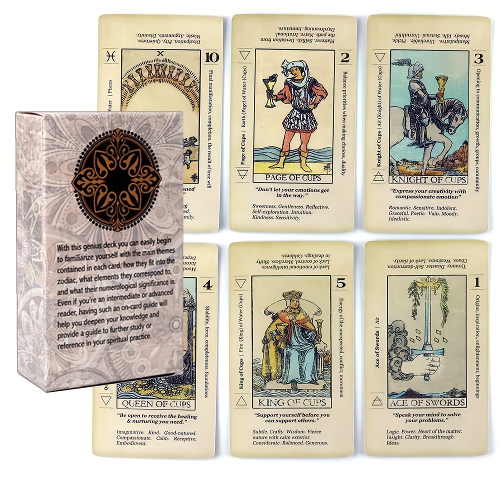 Carta Tarot Principiantes Palabras Clave Baraja Tarot - Temu