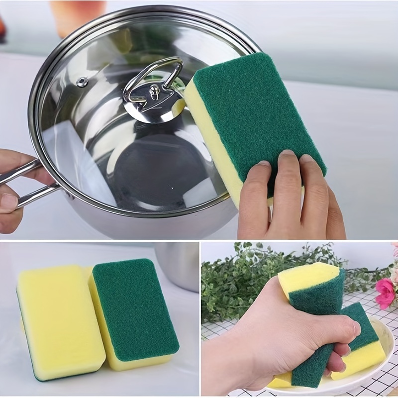 Dish Scrubbing Brush, Pot Scrubber, Microfiber Dish Cloths, Thickened  Double Layer Cleaning Cloth, Cleaning Sponge, Cleaning Tools, Kitchen  Accessories, Kitchen Gadgets, Cleaning Stuff - Temu