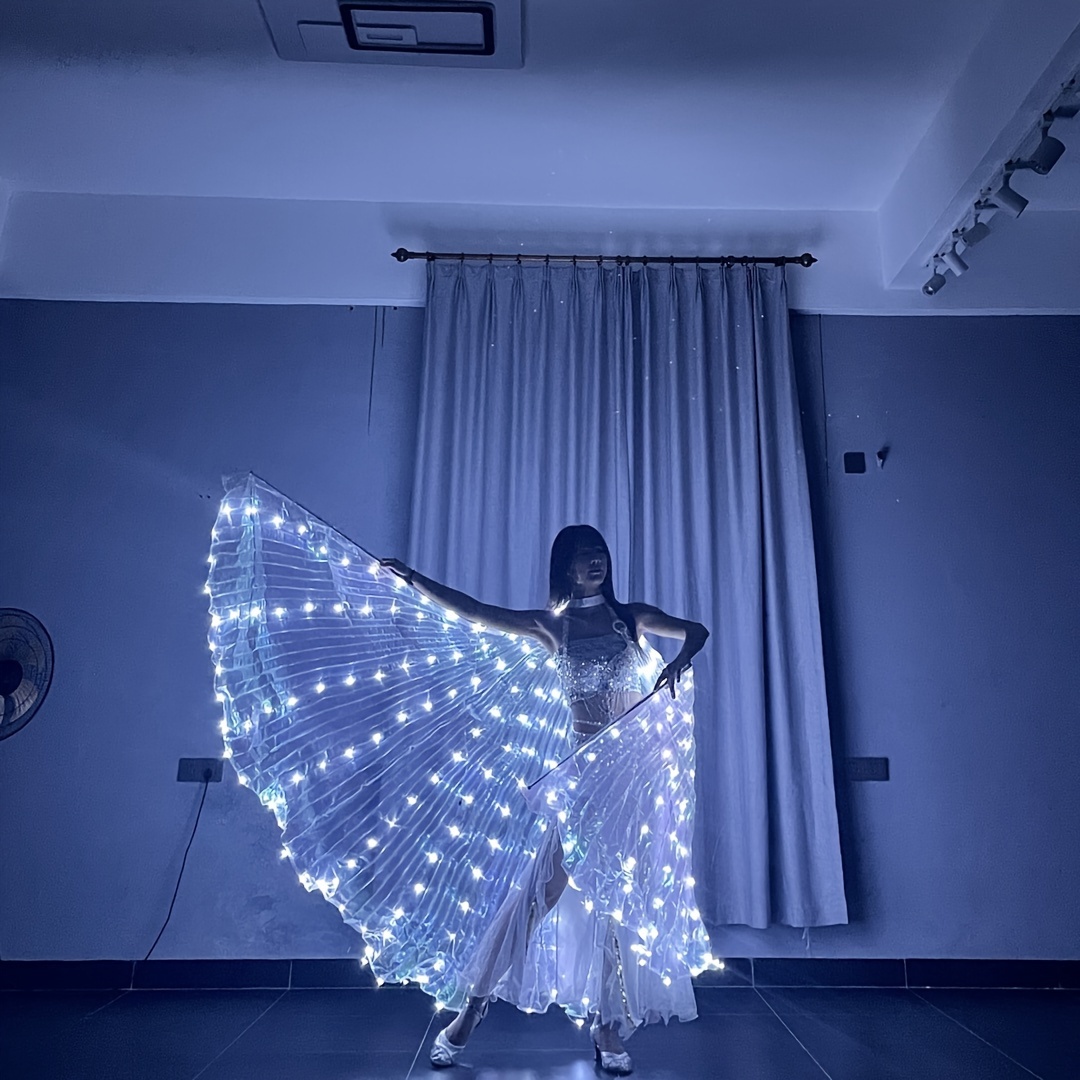 2023 Neue Heiße LED-Flügel für Erwachsene, LED-Schmetterlingsflügel LED- Flügel leuchten Bauchtanzkostüme