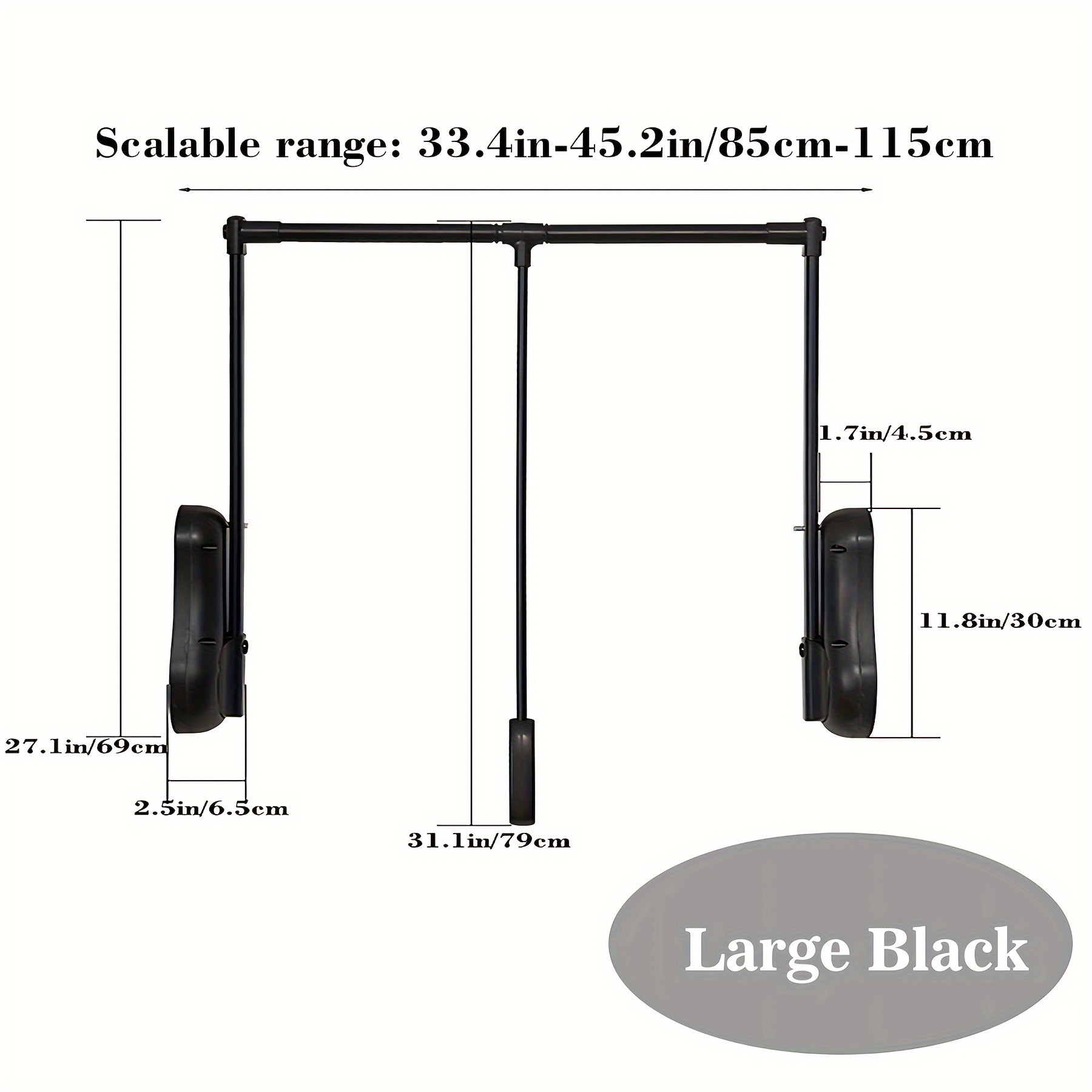 Adjustable Easy Long Reach Closet Hanger Pole with Hook High Hanging UP to  45