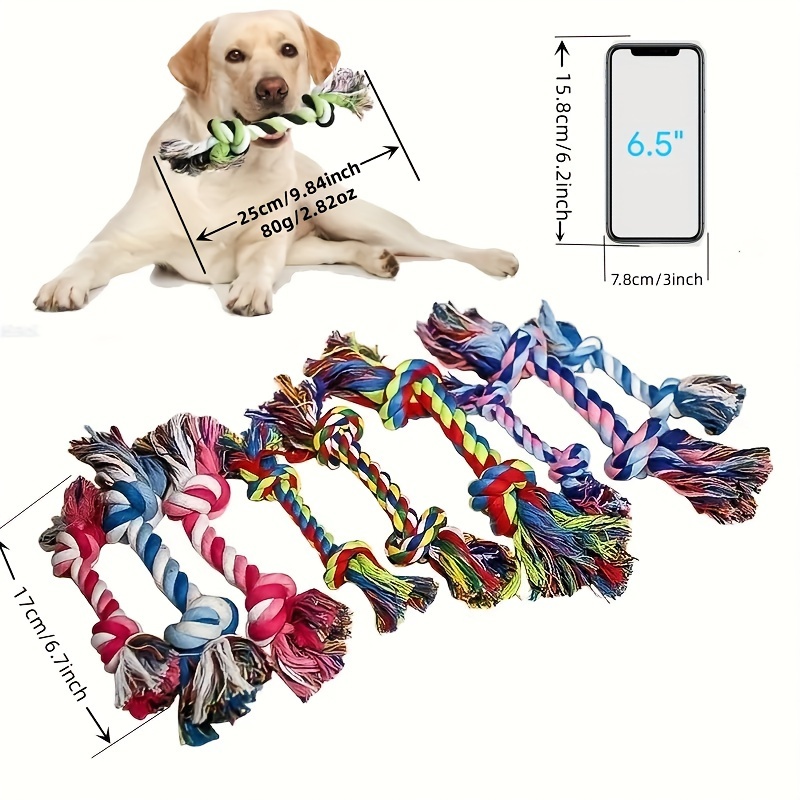 

1pc Teeth Cleaning Rope Knot Pet Toy, Dog Chew Durable Toy For Cat And Dog Teeth Cleaning Supply