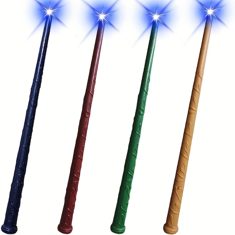 ZMOO Baguettes de magicien lumineuses pour Halloween, Noël, Harry Potter -  Baguette lumineuse LED - Accessoire de cosplay - C