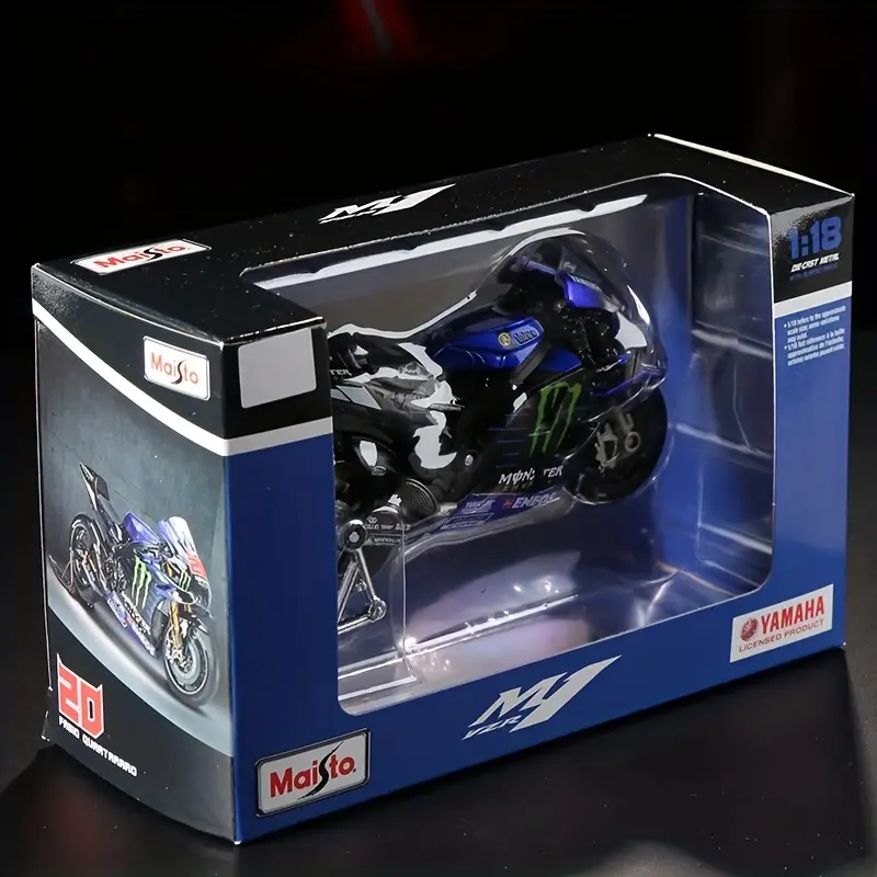 Mais Yamaha Factory Racing Team Motocicleta Modelo, Morrer Moto GP Corrida,  Fundição Liga, Coleção Presente Brinquedo, 1:18, Novo, 2022, #21, #20