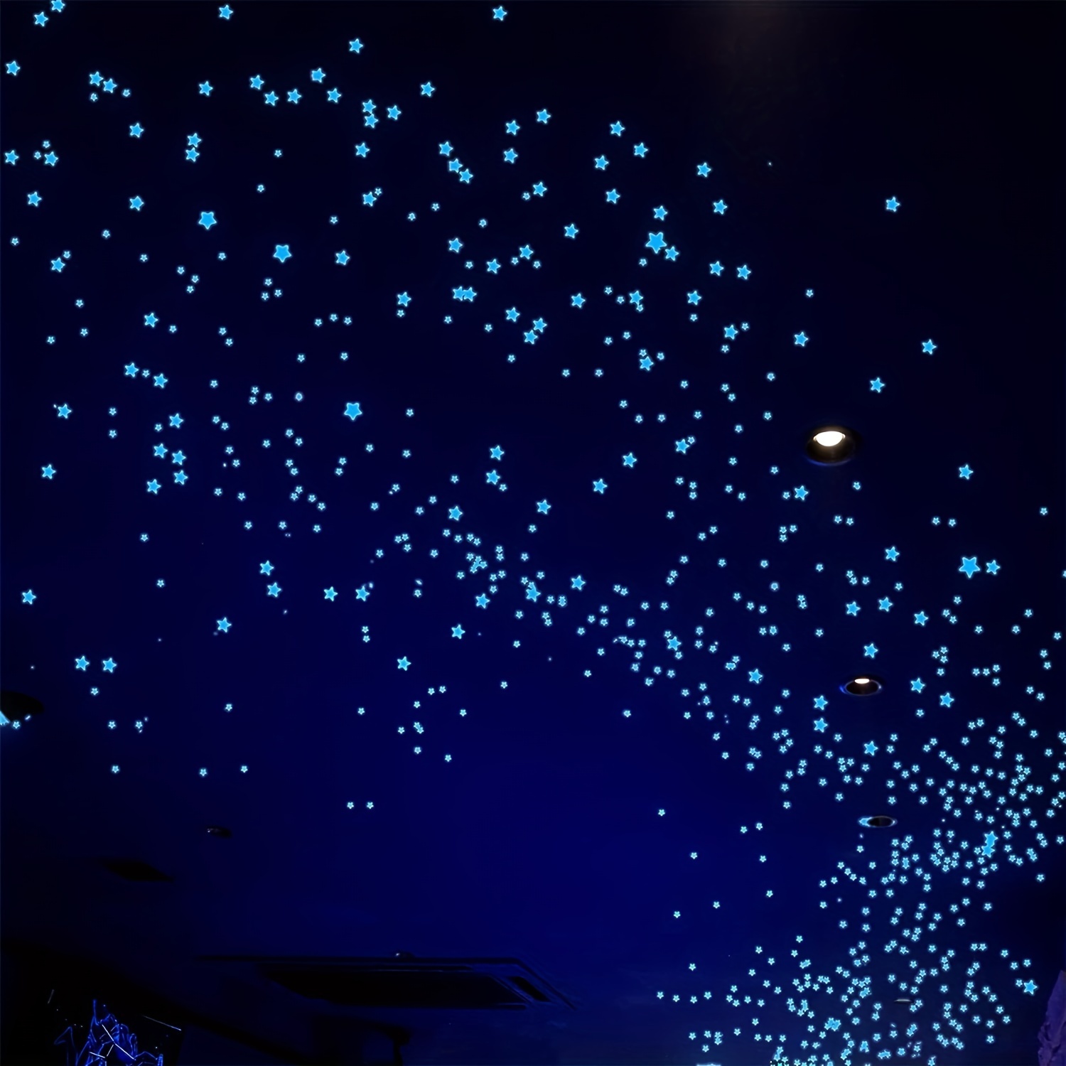 1pc Luz Nocturna Estrellas Techo, Pegatinas De Pared Luminosas