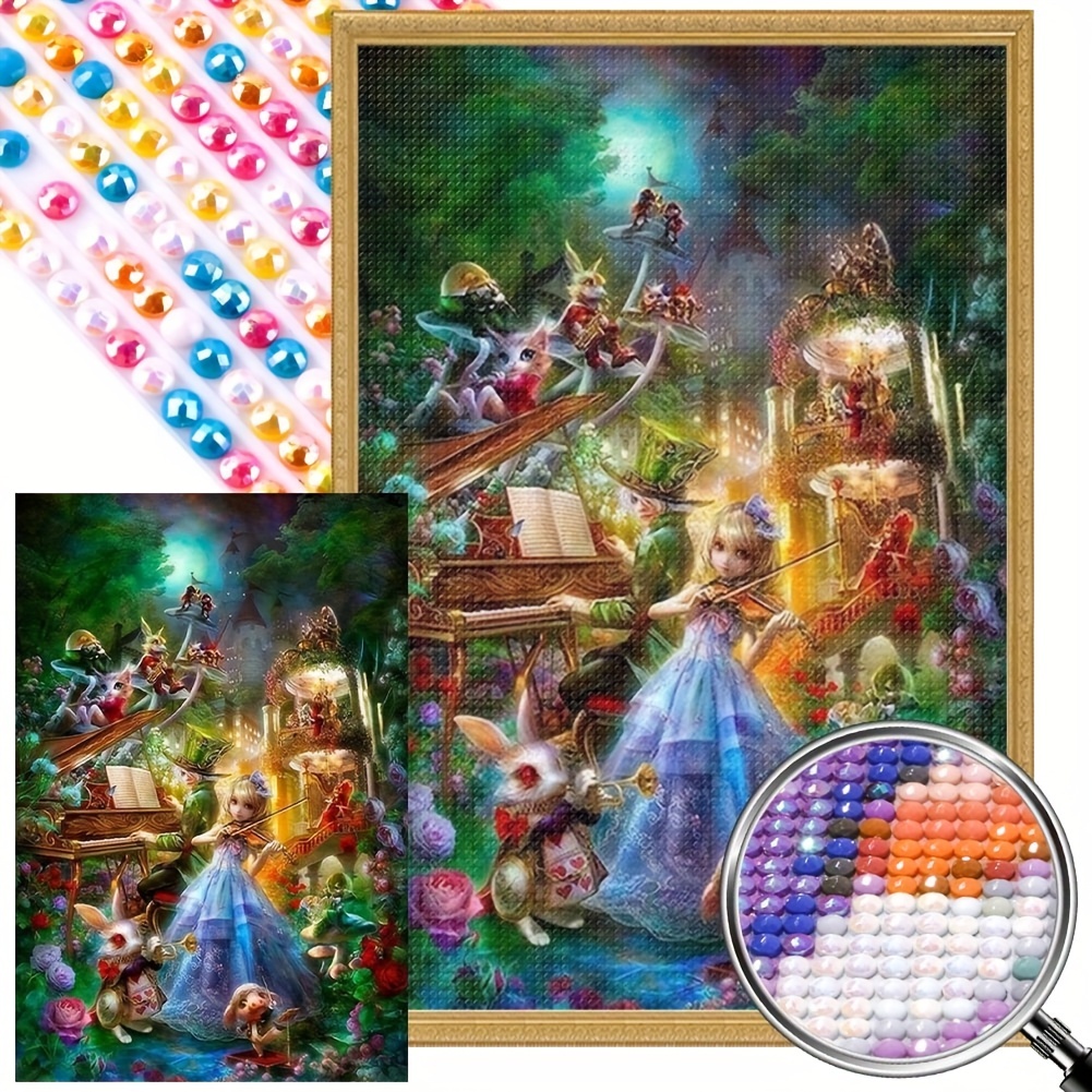 Embroidery 5D DIY Diamond Painting Wonderland Alice Cross Stitch