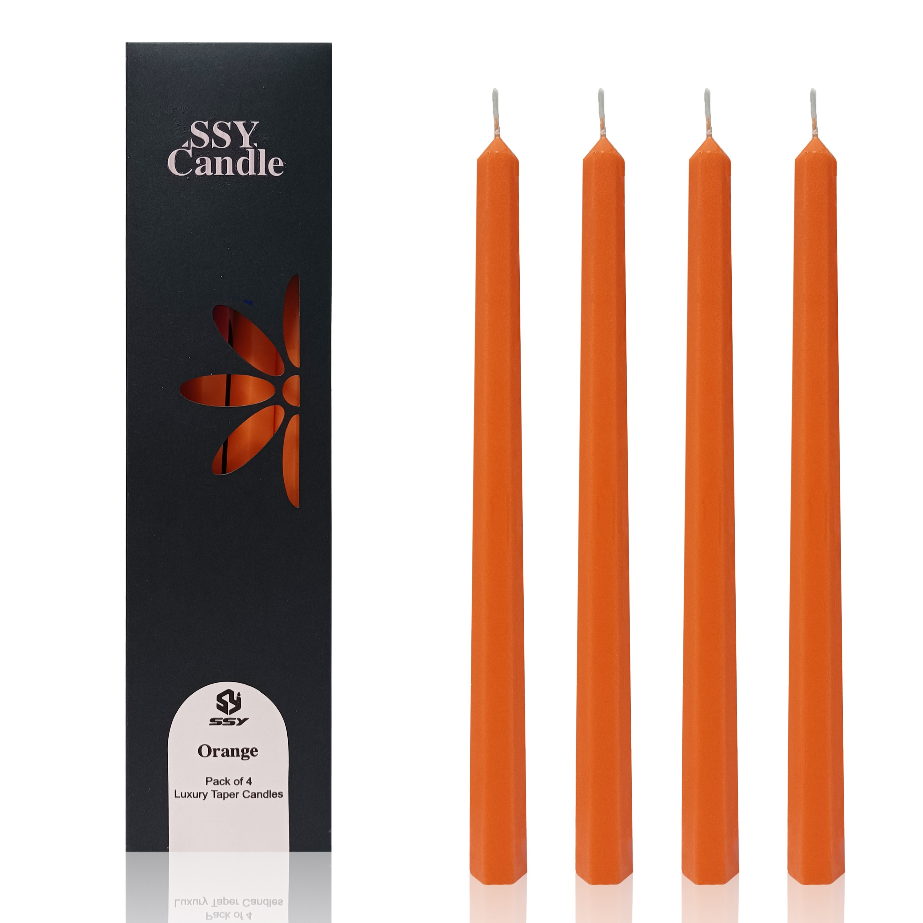  4 Pcs Spiral Taper Candles Handmade Twisted Long Candle Spiral  Candle Stick Candles Twisted Candles Wax Unscented Dinner Candle for  Holiday Wedding Party Christmas Birthday Gift (Orange) : Home & Kitchen