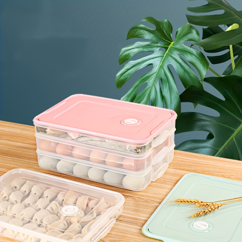 Food Storage Containers Household Dumpling Storage Box 2/3/4 Layer Freezing  Box