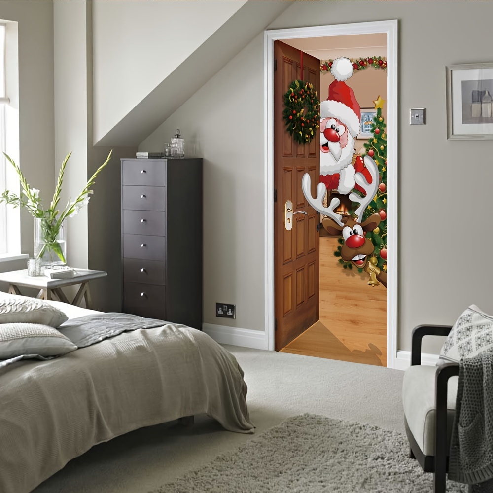 Foto Per Porte 3D Albero Di Natale Invernale Adesivi Autoadesivi Per Porte  Poster Per Porte Carta Da Parati Per Porte Murales Per Porte Door Art  Adesivi Murali Per Porte (90 X 210