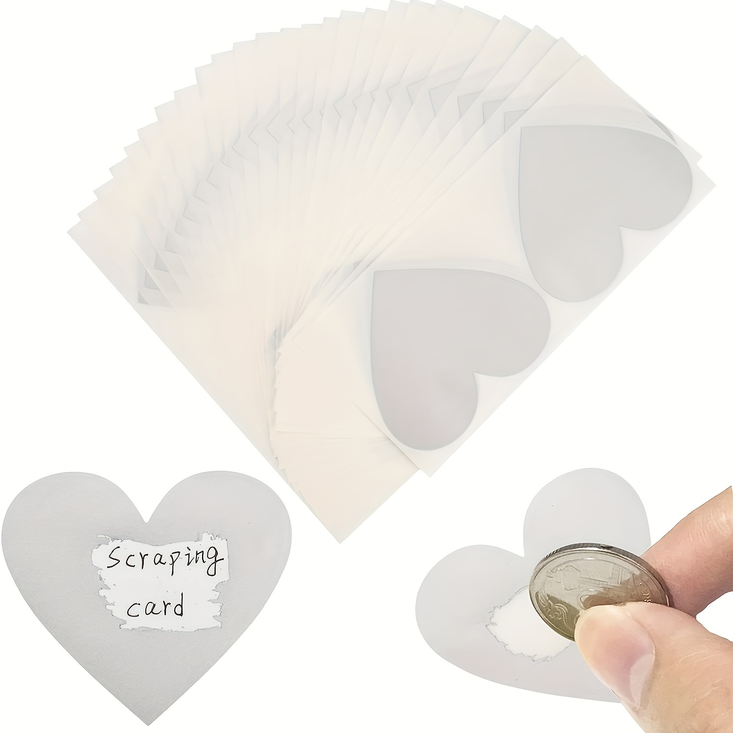 300PCS 1Inch Scratch Off Stickers Round 25mm SCRATCH HERE Blank For Secret  Code Cover Home Game Wedding Message