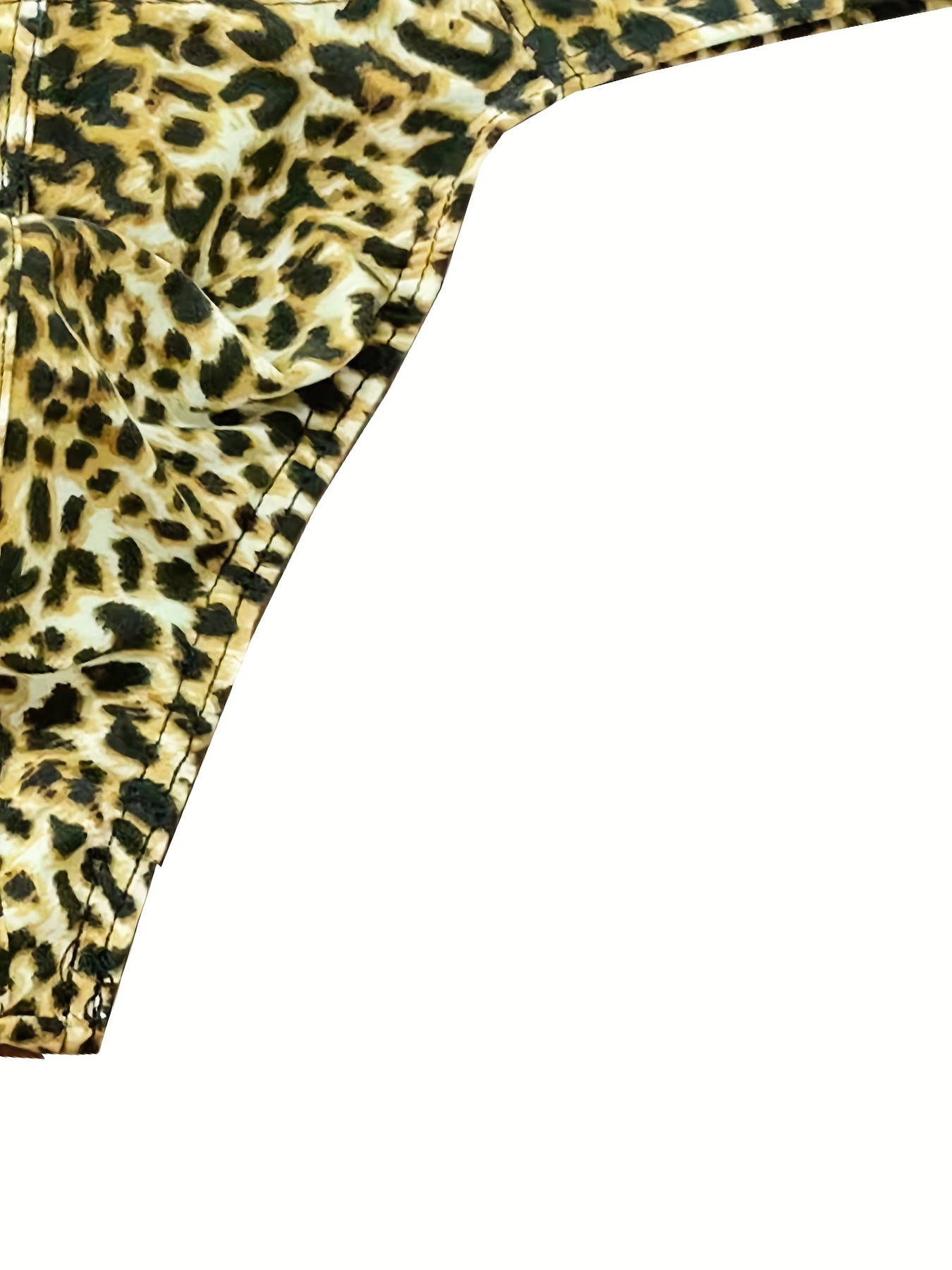 Hot Sale Mens Panties Underwear Leopard Print Pouch Sheer Mesh Slimming