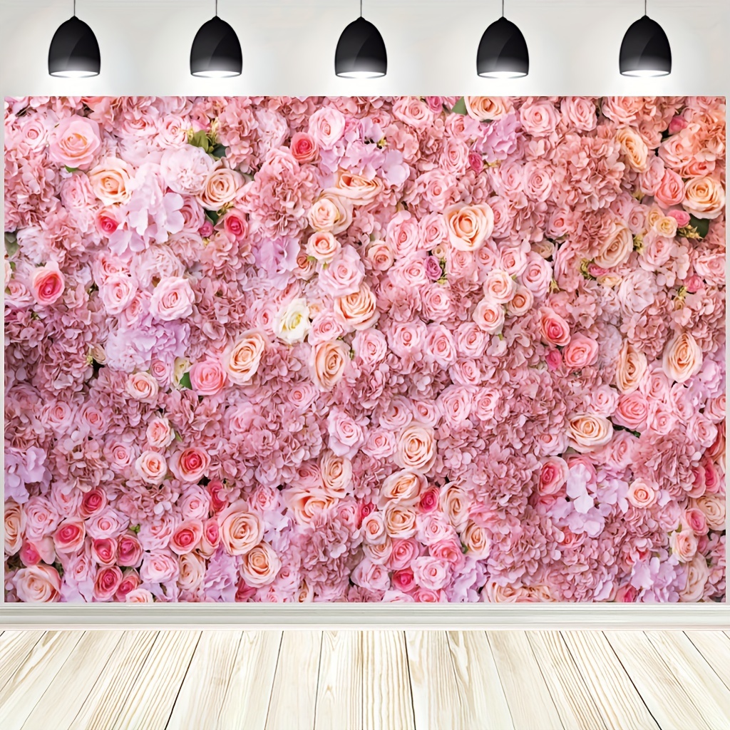 7x5ft Pink Rose Photo Backdrop for Events