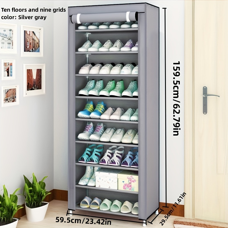 Shoe Rack Storage Organizer 9 Tier Large Shoes Rack for Entryway