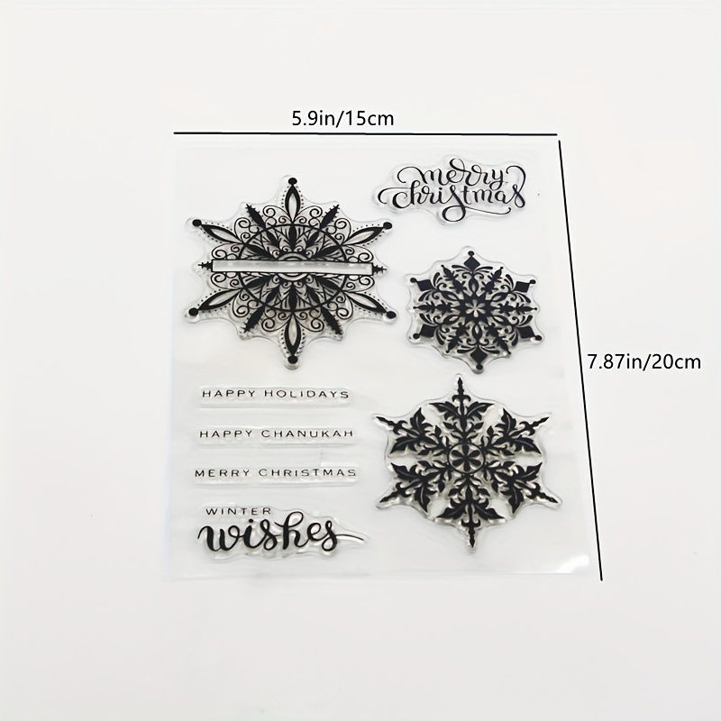 Clear Silicone Stamps Christmas Snowman Snowflake - Temu