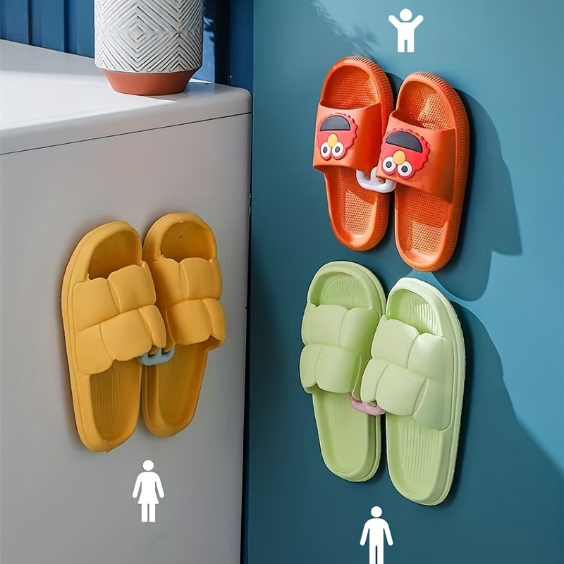 Multifonctionnel Créatif Étagère De Chaussures , Waterproof Et Étanche À  L'Humidité Ustensiles De Cuisine Étagère De Rangement , Sans Clou  installation Serviette De Bain Étagère , Pantoufles Étagère , Mural Étagère  À