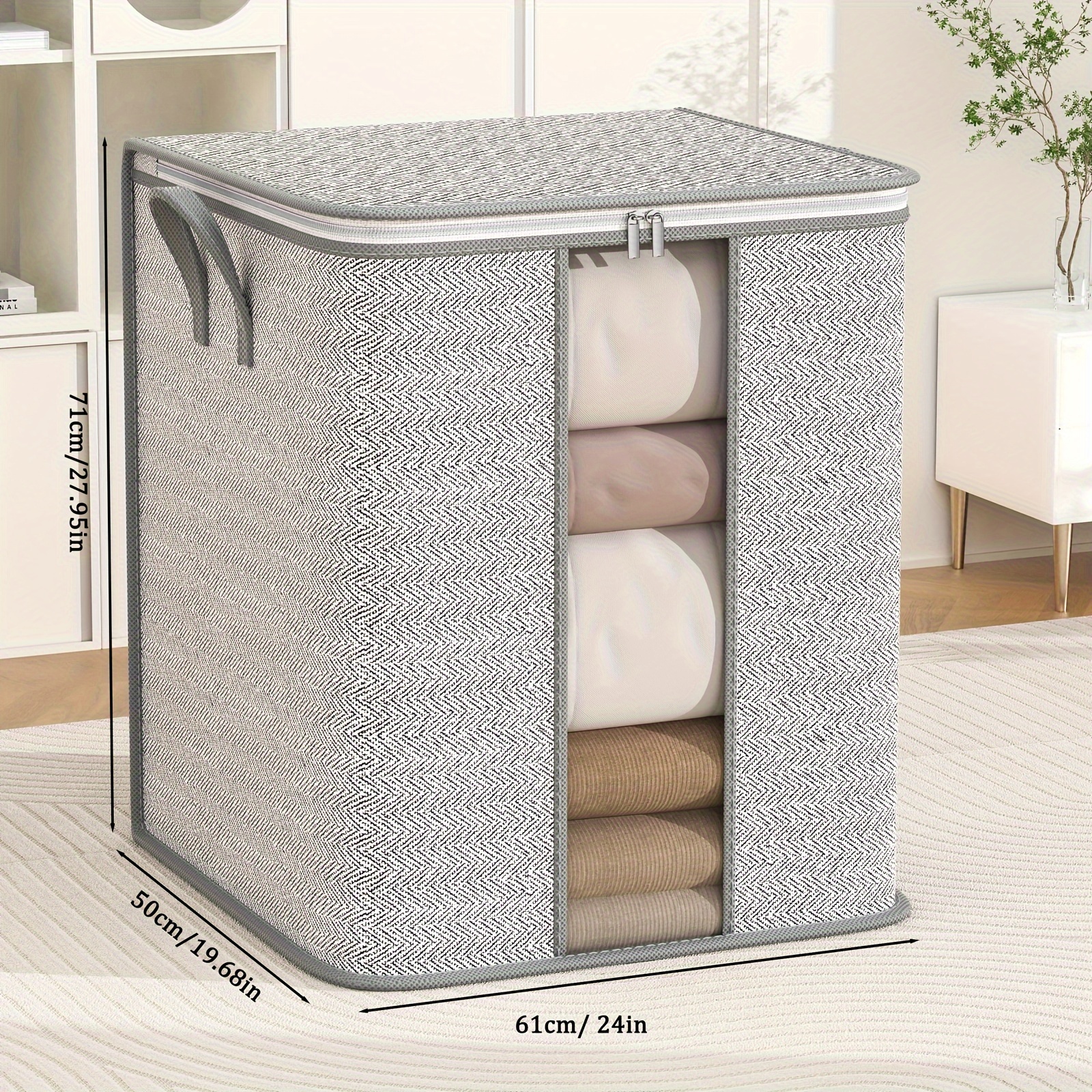 Home Non-Woven Fabric Blanket Storage Bag - Clothes Organizer for